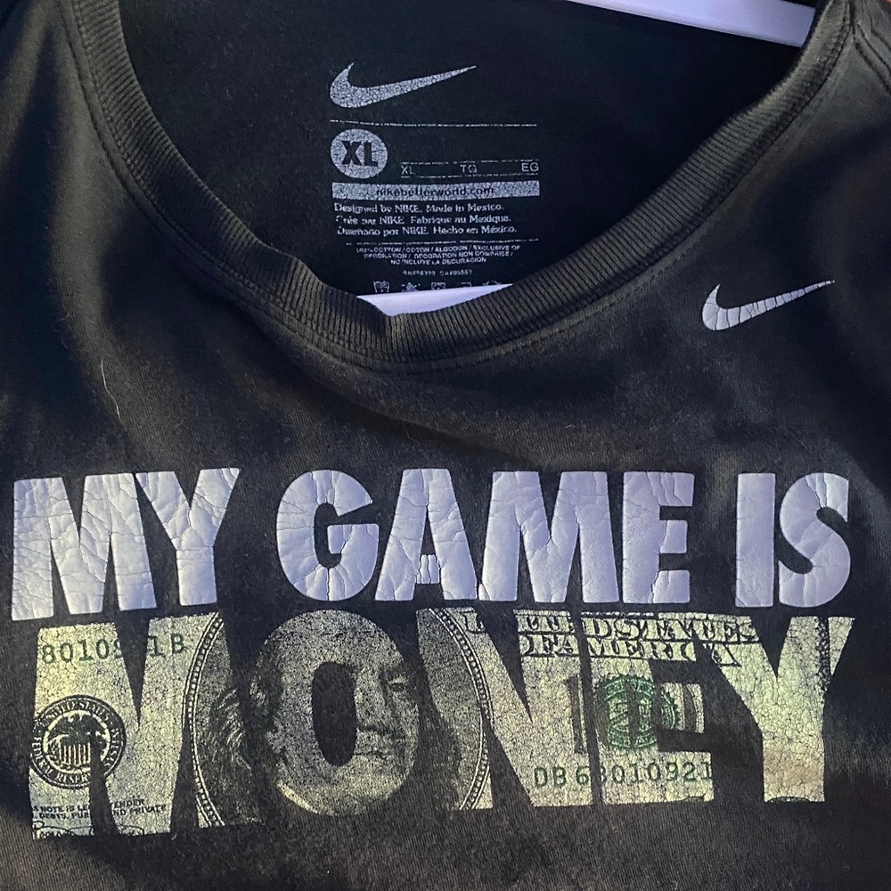 Nike Black 'My Game is Money' Tee